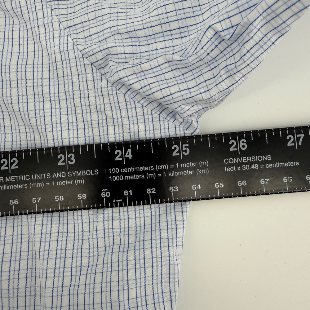 JOS A Bank Classic Collection 16-33 Blue Plaid‎ Button Down Dress Shirt Mens - Picture 2 of 9